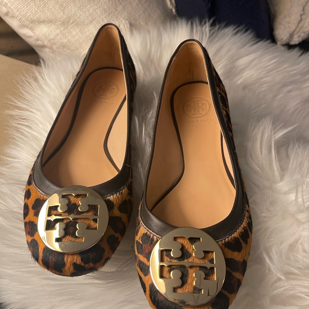 Tory Burch Flats Cheetah Print Revas